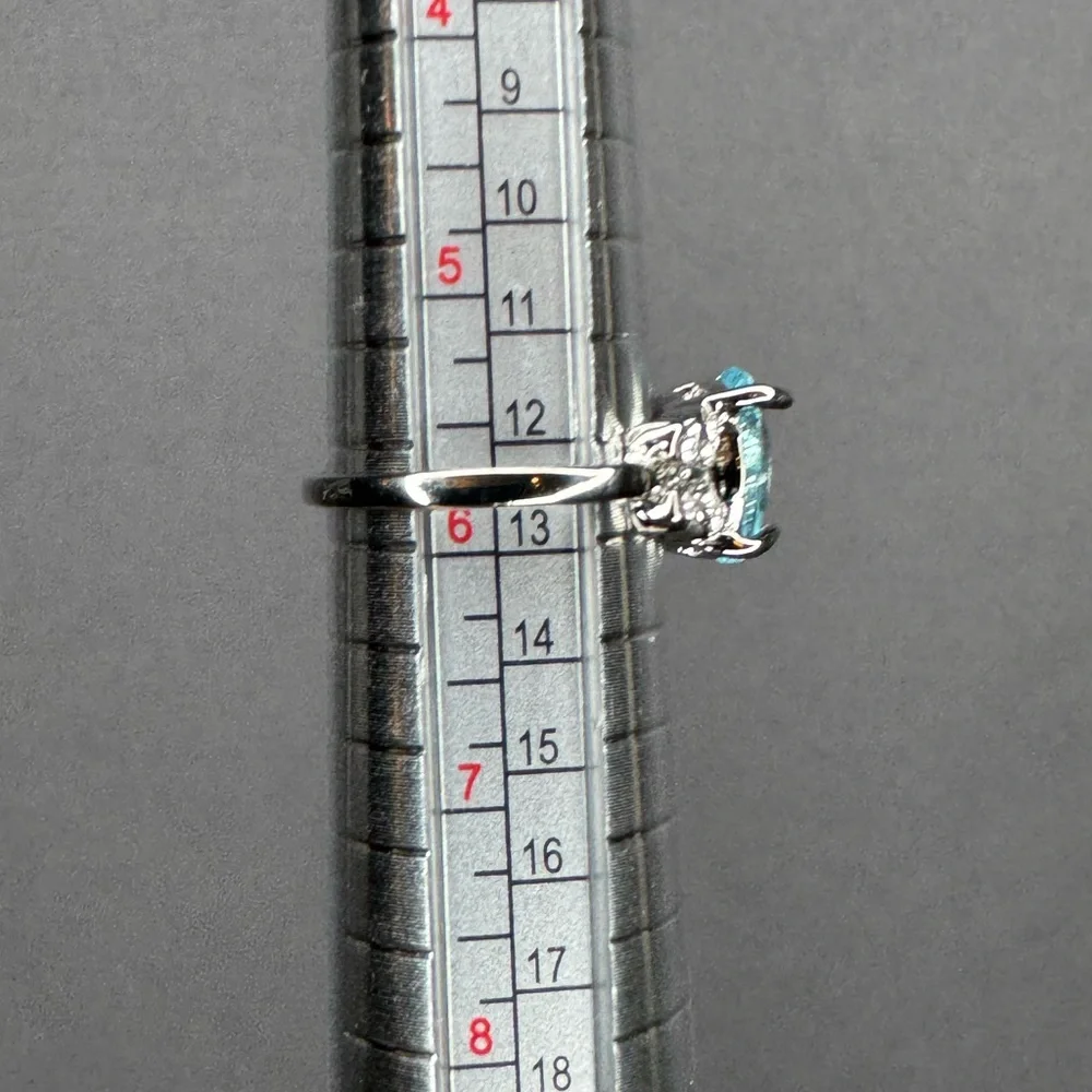 NATURAL AQUAMARINE BUTTERFLY RING | 1 Size 5.75 left! - Picture 7 of 8